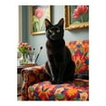 thumbnail image 1 of Diamond Art Kit for Adults, Black Cat Vibrant Chair Tulip Paintings Diamond Painting for Adults Beginners, 5D DIY Diamond Art Painting Kits, Colorful Diamond Painting Craft for Home Decor 12x16, 1 of 7