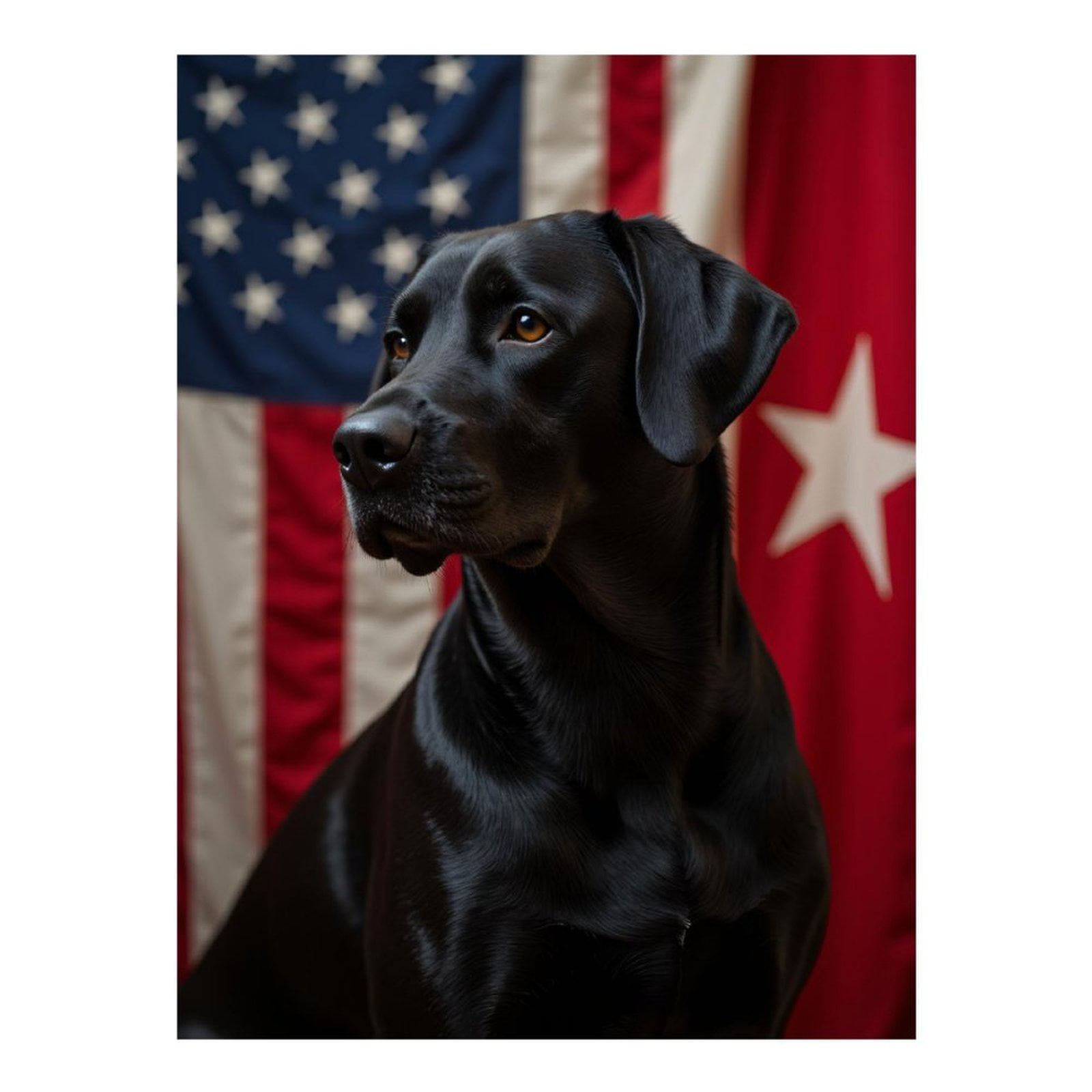 Diamond Art Kit for Adults, Black Dog Patriotic Backdrop Diamond Painting for Adults Beginners, 5D DIY Diamond Art Painting Kits, Colorful Diamond Painting Craft for Home Decor 12x16 Frameless