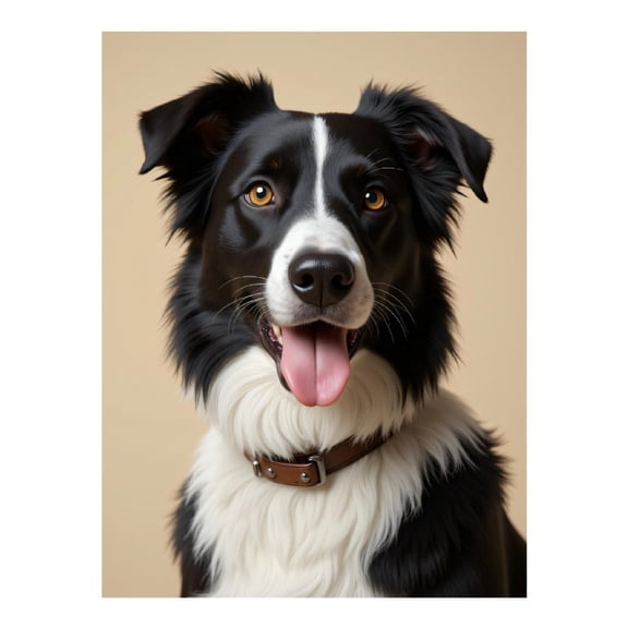 Diamond Art Kit for Adults, Black White Dog Portrait Collar Diamond Painting for Adults Beginners, 5D DIY Diamond Art Painting Kits, Colorful Diamond Painting Craft for Home Decor 12x16