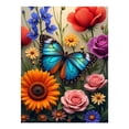 thumbnail image 1 of Diamond Art Kit for Adults, Blue Butterfly Among Vibrant Flowers Diamond Painting for Adults Beginners, DIY Diamond Art Painting Kits, 5D Diamond Painting Crafts for Home Decor 12x16 Frameless, 1 of 7