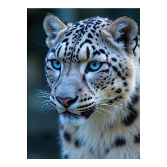 Diamond Art Kit for Adults, Blue Eyed Leopard Close Up Diamond Painting for Adults Beginners, 5D DIY Diamond Art Painting Kits, Colorful Diamond Painting Craft for Home Decor 12x16