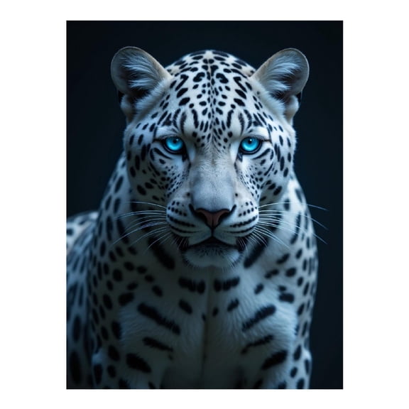 Diamond Art Kit for Adults, Blue Eyed Leopard Portrait Diamond Painting for Adults Beginners, DIY Diamond Art Painting Kits, 5D Diamond Painting Crafts for Home Decor 12x16 Frameless