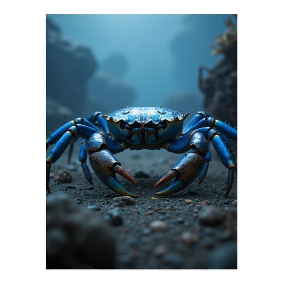 Diamond Art Kit for Adults, Blue Ocean Crab Underwater Scene Diamond Painting for Adults Beginners, 5D DIY Diamond Art Painting Kits, Colorful Diamond Painting Craft for Home Decor 12x16