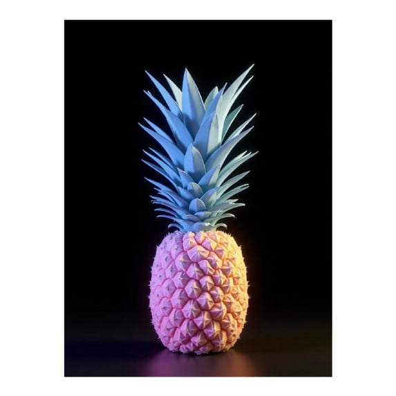 Diamond Art Kit for Adults, Blue Pink Pineapple Neon Glow Diamond Painting for Adults Beginners, 5D DIY Diamond Art Painting Kits, Colorful Diamond Painting Craft for Home Decor 12x16