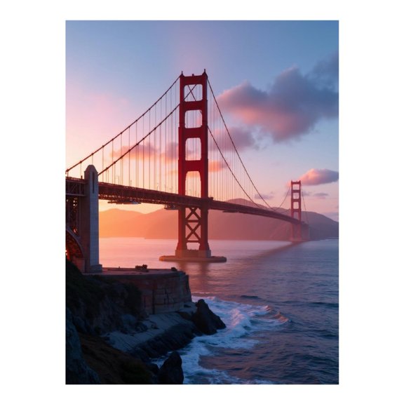 Diamond Art Kit for Adults, Bridge Sunset Ocean Scenic View Diamond Painting for Adults Beginners, 5D DIY Diamond Art Painting Kits, Colorful Diamond Painting Craft for Home Decor 12x16