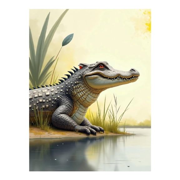 Diamond Art Kit for Adults, Bright Alligator Graphite Print No.6 Diamond Painting for Adults Beginners, 5D DIY Diamond Art Painting Kits, Colorful Diamond Painting Craft for Home Decor 12x16