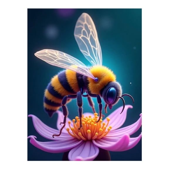 Diamond Art Kit for Adults, Bright Bee Print No.67 Diamond Painting for Adults Beginners, 5D DIY Diamond Art Painting Kits, Colorful Diamond Painting Craft for Home Decor 12x16