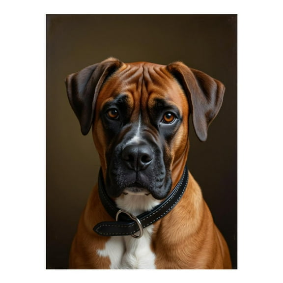 Diamond Art Kit for Adults, Brown Dog Portrait Black Collar Diamond Painting for Adults Beginners, DIY Diamond Art Painting Kits, 5D Diamond Painting Crafts for Home Decor 12x16 Frameless