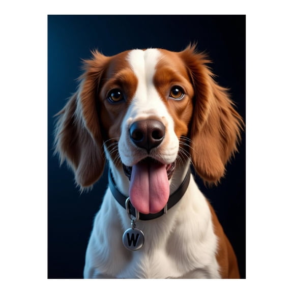 Diamond Art Kit for Adults, Brown White Dog Portrait Collar Diamond Painting for Adults Beginners, 5D DIY Diamond Art Painting Kits, Colorful Diamond Painting Craft for Home Decor 12x16