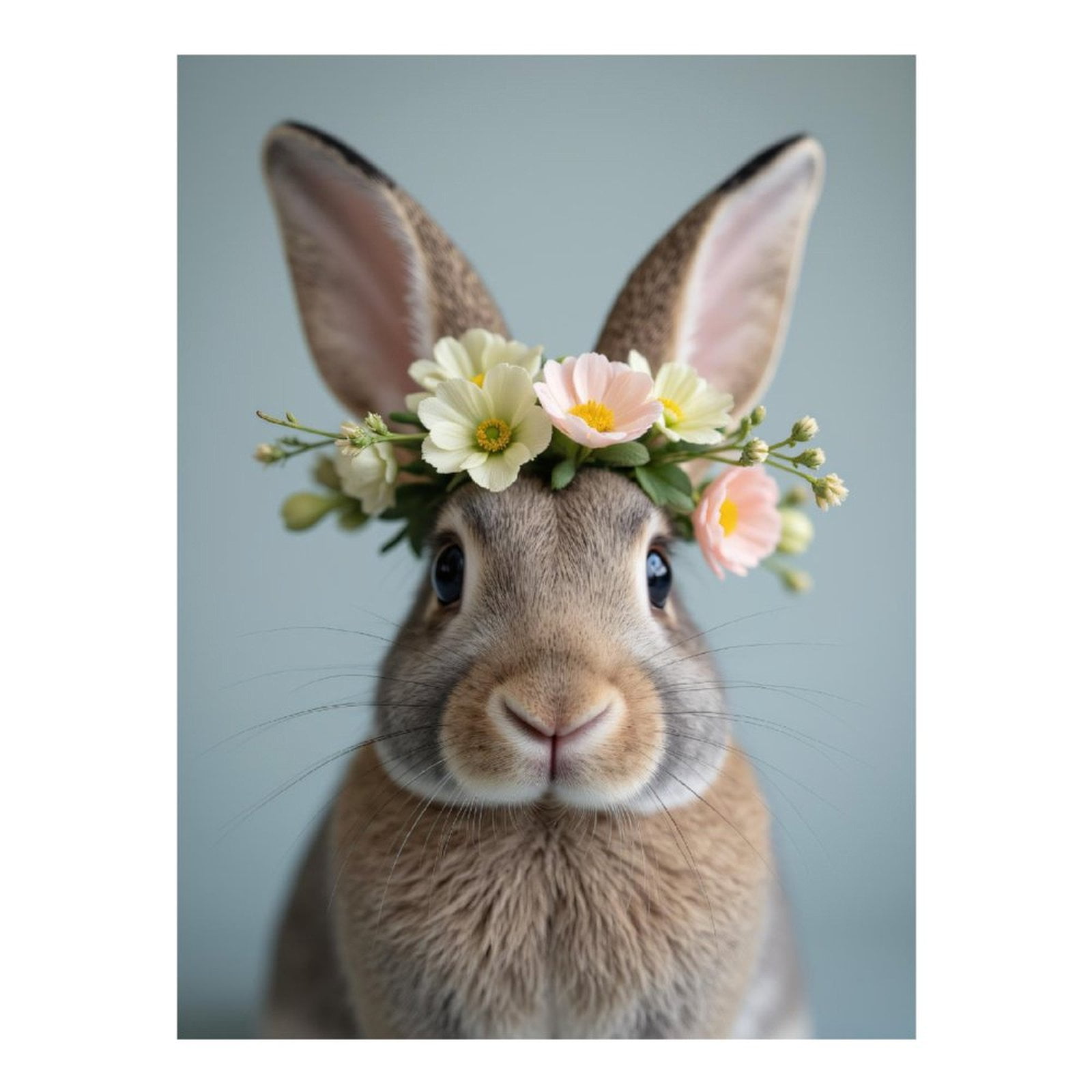 Diamond Art Kit for Adults, Bunny With Flower Crown Bloom