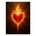 thumbnail image 1 of Diamond Art Kit for Adults, Burning Heart Flame Symbol Diamond Painting for Adults Beginners, 5D DIY Diamond Art Painting Kits, Colorful Diamond Painting Craft for Home Decor 12x16, 1 of 7