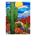 thumbnail image 1 of Diamond Art Kit for Adults, Cactus Desert Sun Stained Glass Diamond Painting for Adults Beginners, DIY Diamond Art Painting Kits, 5D Diamond Painting Crafts for Home Decor 12x16 Frameless, 1 of 7