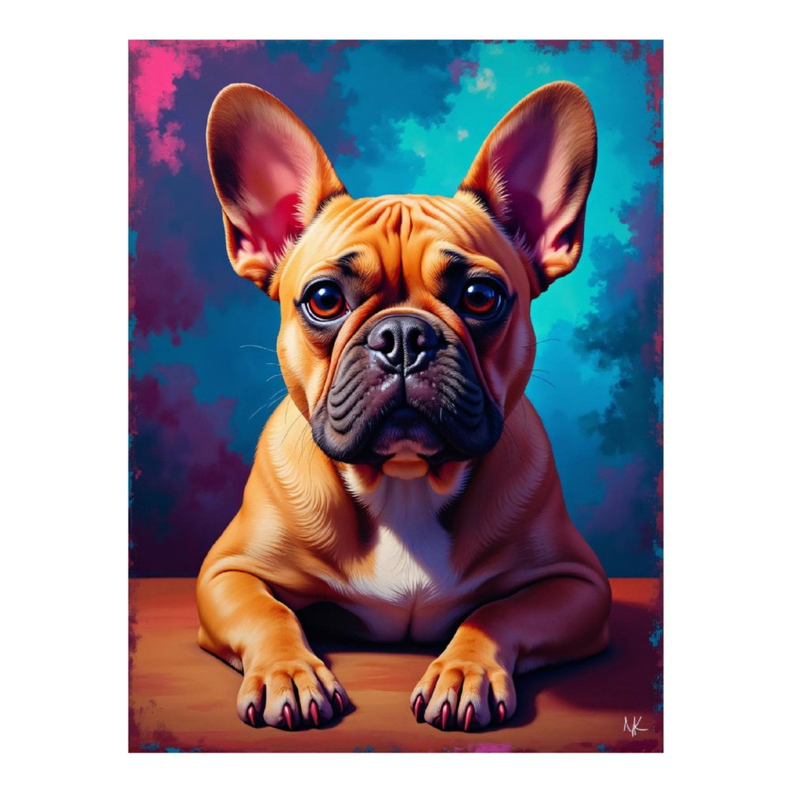 Diamond Art Kit for Adults, Calm Dog Portrait Vibrant Canvas Diamond Painting for Adults Beginners, 5D DIY Diamond Art Painting Kits, Colorful Diamond Painting Craft for Home Decor 12x16