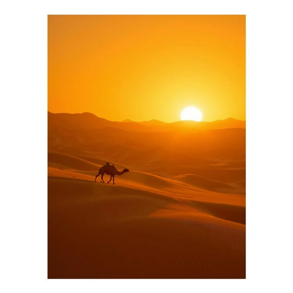 Diamond Art Kit for Adults, Camel Sunset Desert Dunes Journey Diamond Painting for Adults Beginners, 5D DIY Diamond Art Painting Kits, Colorful Diamond Painting Craft for Home Decor 12x16