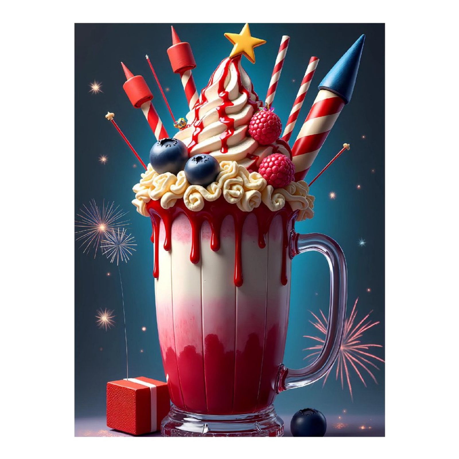 Diamond Art Kit for Adults, Candle Colorful Dessert Print No.7 Diamond Painting for Adults Beginners, 5D DIY Diamond Art Painting Kits, Colorful Diamond Painting Craft for Home Decor 12x16