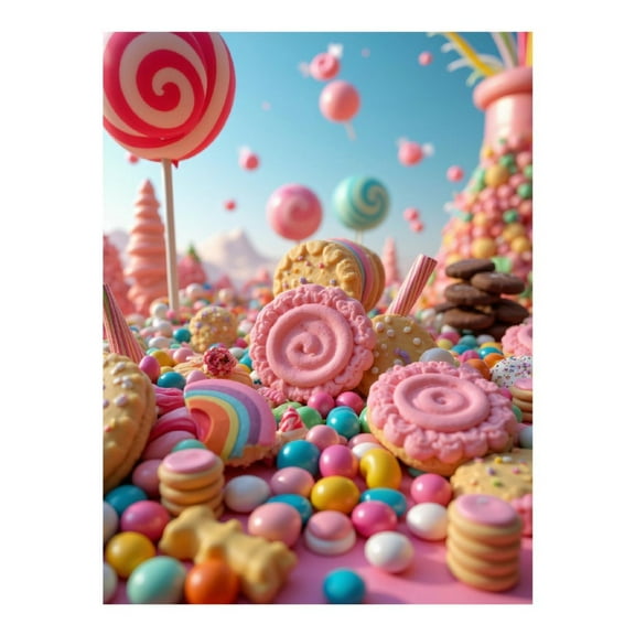 Diamond Art Kit for Adults, Candy Wonderland Sweet Treats Diamond Painting for Adults Beginners, DIY Diamond Art Painting Kits, 5D Diamond Painting Crafts for Home Decor 12x16 Frameless