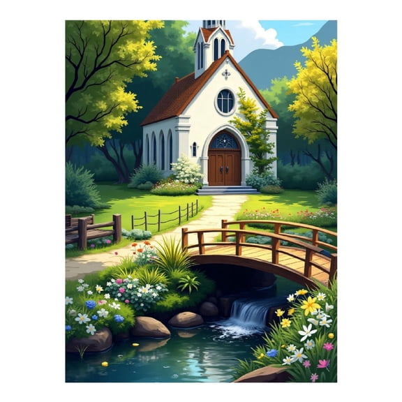 Diamond Art Kit for Adults, Cartoon Country House Print No.11 Diamond Painting for Adults Beginners, 5D DIY Diamond Art Painting Kits, Colorful Diamond Painting Craft for Home Decor 12x16
