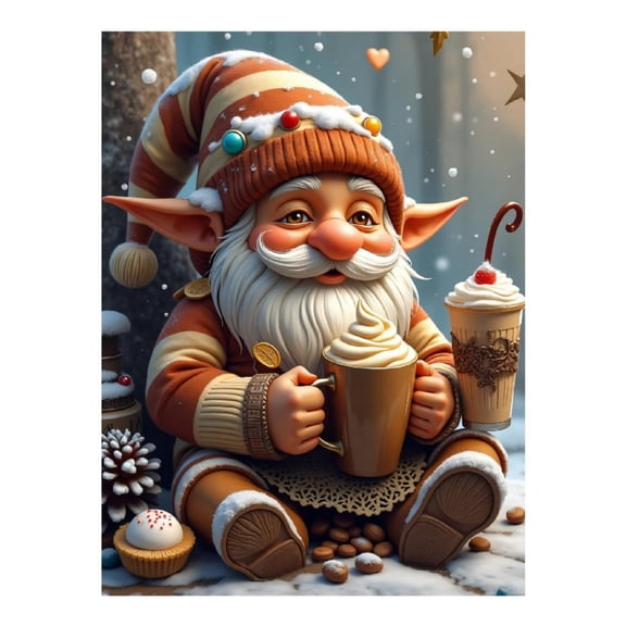 Diamond Art Kit for Adults, Cartoon Elf Print No.17 Diamond Painting for Adults Beginners, 5D DIY Diamond Art Painting Kits, Colorful Diamond Painting Craft for Home Decor 12x16