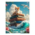 thumbnail image 1 of Diamond Art Kit for Adults, Cat Ocean Storybook Adventure Diamond Painting for Adults Beginners, 5D DIY Diamond Art Painting Kits, Colorful Diamond Painting Craft for Home Decor 12x16, 1 of 7