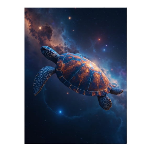 Diamond Art Kit for Adults, Celestial Turtle Voyage Diamond Painting for Adults Beginners, DIY Diamond Art Painting Kits, 5D Diamond Painting Crafts for Home Decor 12x16 Frameless