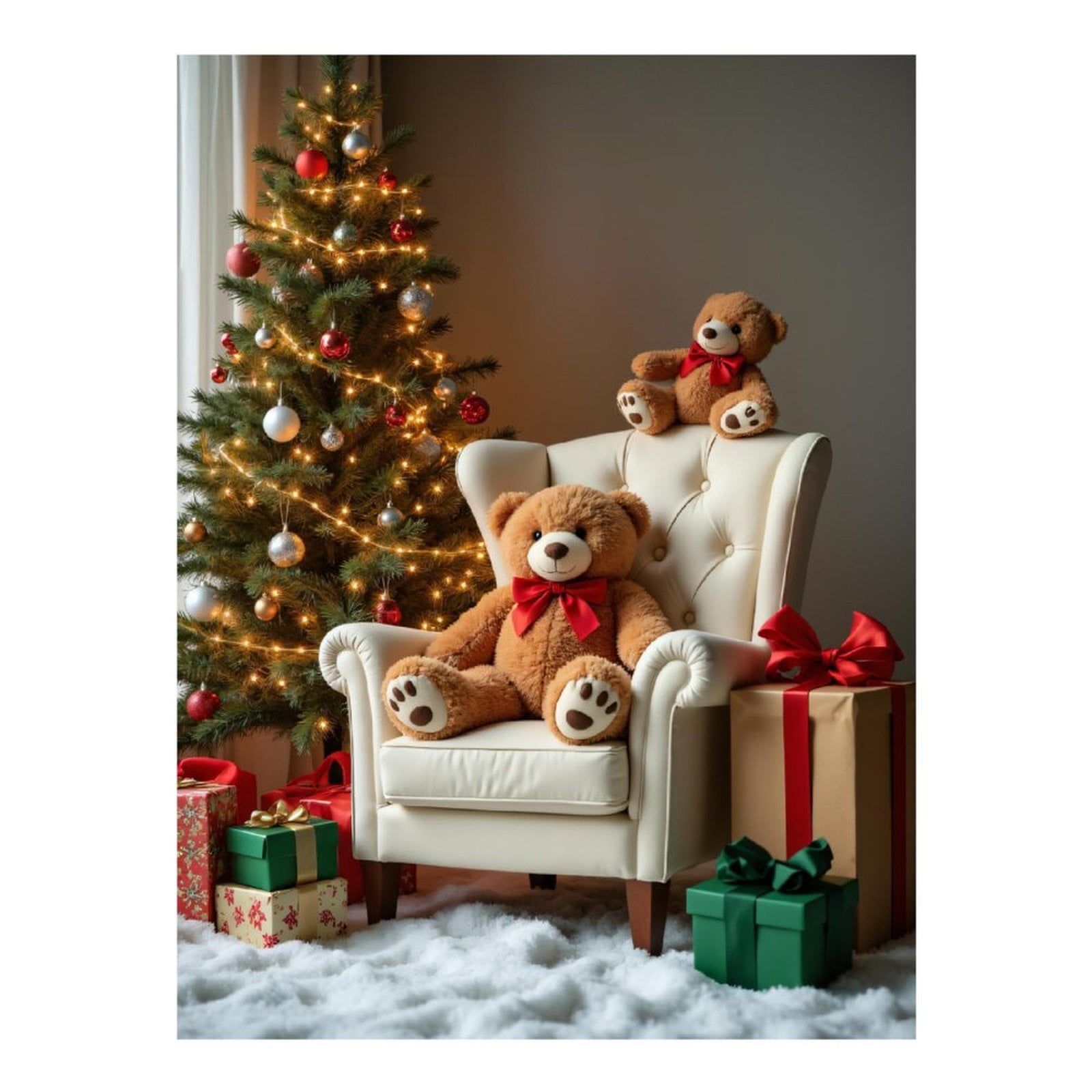 Diamond Art Kit for Adults, Christmas Tree Teddy Bears S Diamond Painting for Adults Beginners, 5D DIY Diamond Art Painting Kits, Colorful Diamond Painting Craft for Home Decor 12x16