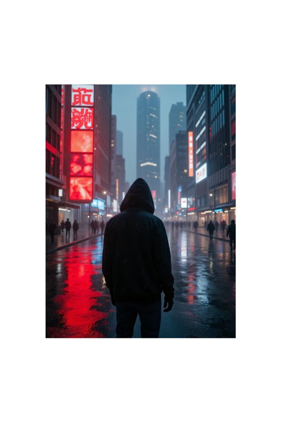 Diamond Art Kit for Adults, City Night Neon Reflections Hoodie Diamond Painting for Adults Beginners, 5D DIY Diamond Art Painting Kits, Colorful Diamond Painting Craft for Home Decor 12x16