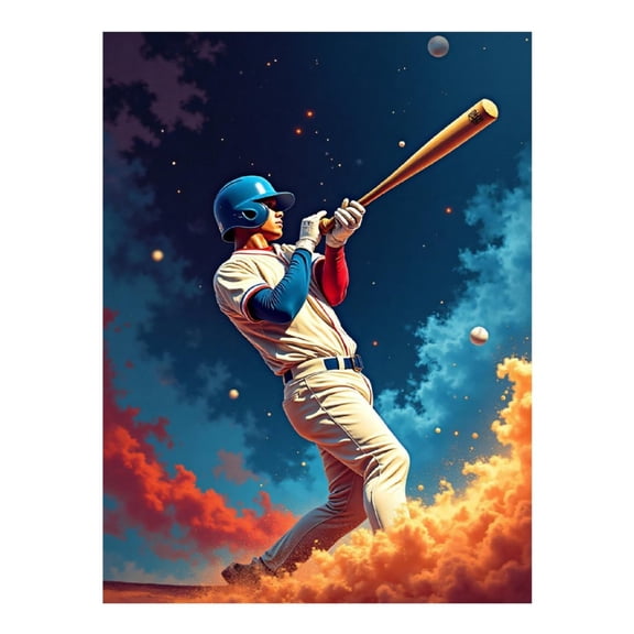 Diamond Art Kit for Adults, Classic Baseball Men Print No.70 Diamond Painting for Adults Beginners, 5D DIY Diamond Art Painting Kits, Colorful Diamond Painting Craft for Home Decor 12x16