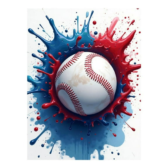 Diamond Art Kit for Adults, Classic Baseball Print No.60 Diamond Painting for Adults Beginners, 5D DIY Diamond Art Painting Kits, Colorful Diamond Painting Craft for Home Decor 12x16