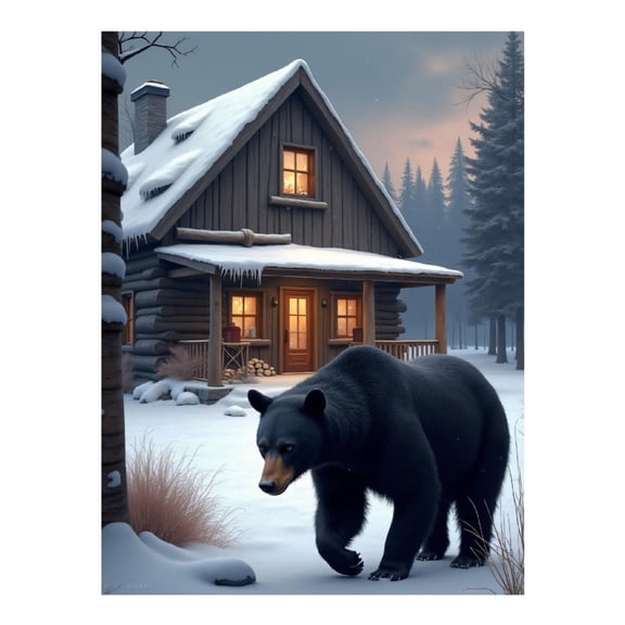 Diamond Art Kit for Adults, Classic Bear Black Print No.174 Diamond Painting for Adults Beginners, 5D DIY Diamond Art Painting Kits, Colorful Diamond Painting Craft for Home Decor 12x16