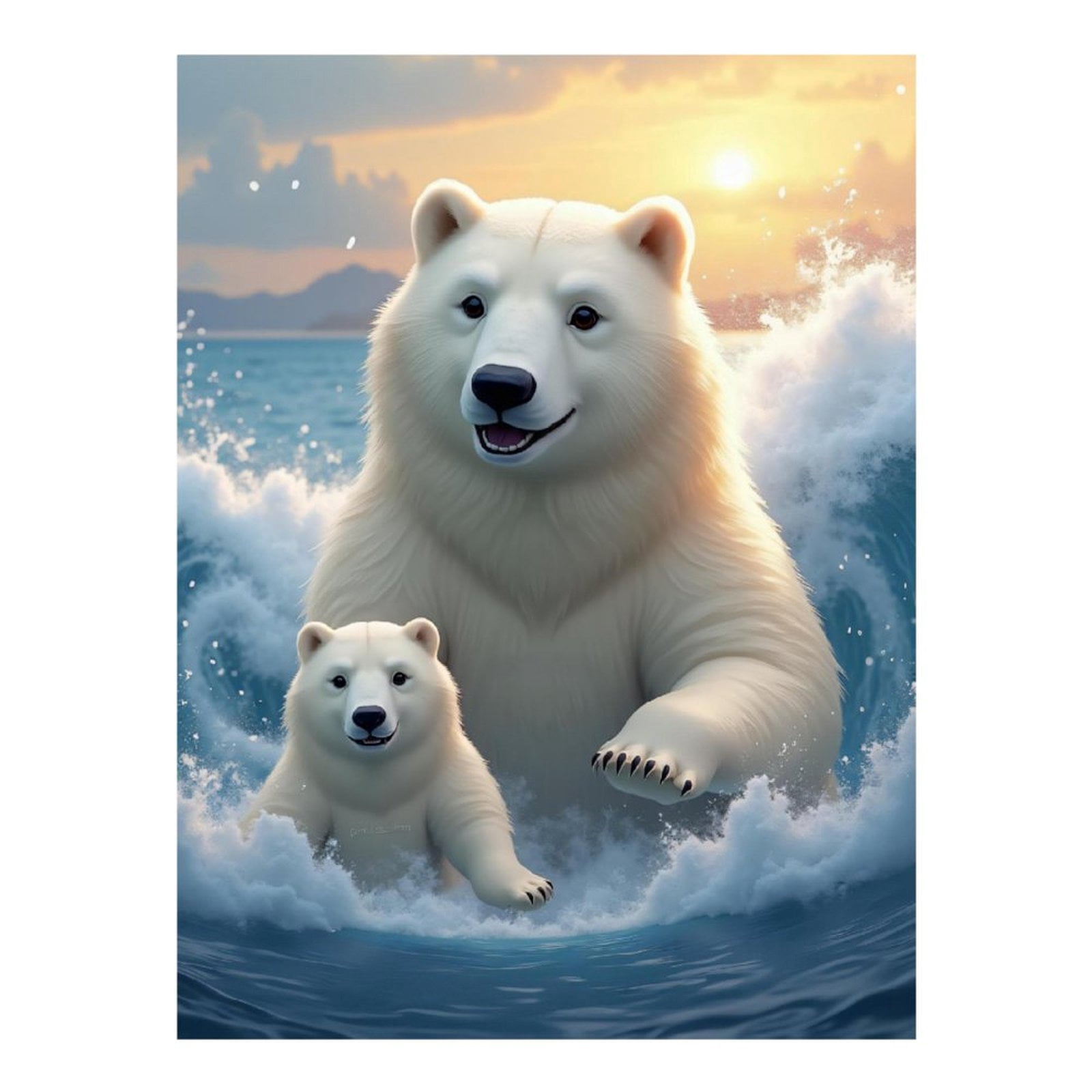 Diamond Art Kit for Adults, Classic Bear White Print No.68 Diamond Painting for Adults Beginners, 5D DIY Diamond Art Painting Kits, Colorful Diamond Painting Craft for Home Decor 12x16