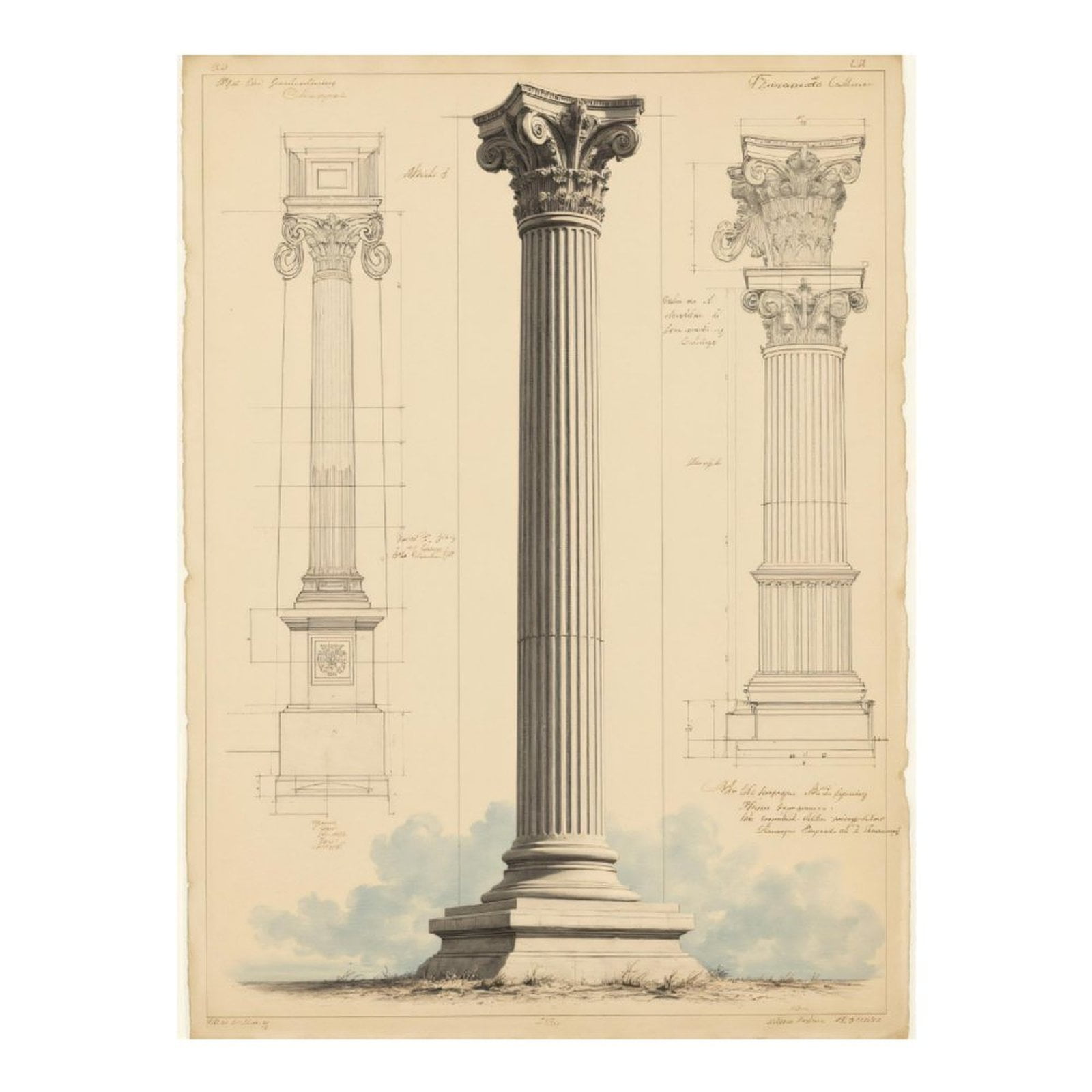 Diamond Art Kit for Adults, Classical Architectural Column Design Diamond Painting for Adults Beginners, DIY Diamond Art Painting Kits, 5D Diamond Painting Crafts for Home Decor 12x16 Frameless