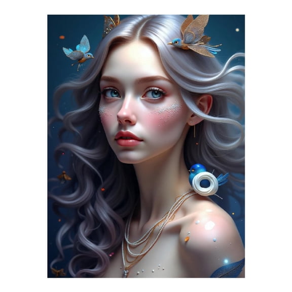 Diamond Art Kit for Adults, Classy Bird Print No.57 Diamond Painting for Adults Beginners, 5D DIY Diamond Art Painting Kits, Colorful Diamond Painting Craft for Home Decor 12x16