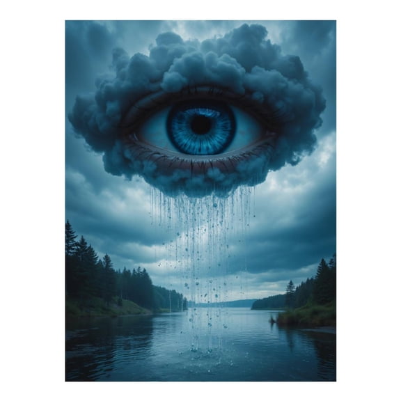 Diamond Art Kit for Adults, Cloud Eye Over Lake Fantasy Scene Diamond Painting for Adults Beginners, 5D DIY Diamond Art Painting Kits, Colorful Diamond Painting Craft for Home Decor 12x16