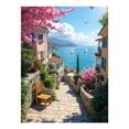 thumbnail image 1 of Diamond Art Kit for Adults, Coastal Village Blossoms Blue Seascape Diamond Painting for Adults Beginners, DIY Diamond Art Painting Kits, 5D Diamond Painting Crafts for Home Decor 12x16 Frameless, 1 of 7