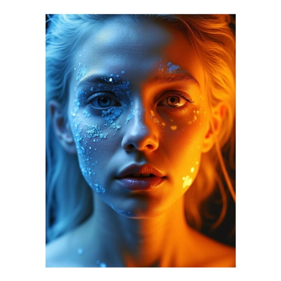 Diamond Art Kit for Adults, Cold Fire Portrait Fusion Diamond Painting for Adults Beginners, DIY Diamond Art Painting Kits, 5D Diamond Painting Crafts for Home Decor 12x16 Frameless