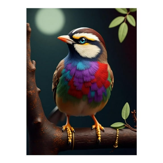 Diamond Art Kit for Adults, Colorful Bird Print No.255 Diamond Painting for Adults Beginners, 5D DIY Diamond Art Painting Kits, Colorful Diamond Painting Craft for Home Decor 12x16