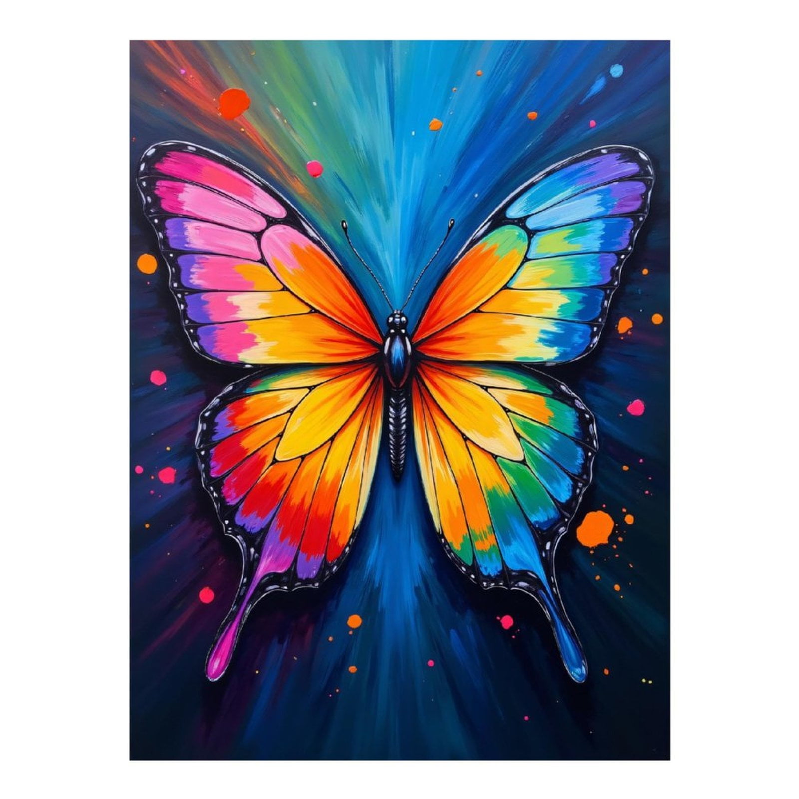 Diamond Art Kit for Adults, Colorful Butterfly Art Canvas Diamond Painting for Adults Beginners, 5D DIY Diamond Art Painting Kits, Colorful Diamond Painting Craft for Home Decor 12x16