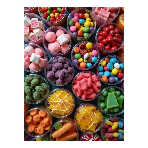 Diamond Art Kit for Adults, Colorful Candy Print No.4 Diamond Painting for Adults Beginners, 5D DIY Diamond Art Painting Kits, Colorful Diamond Painting Craft for Home Decor 12x16