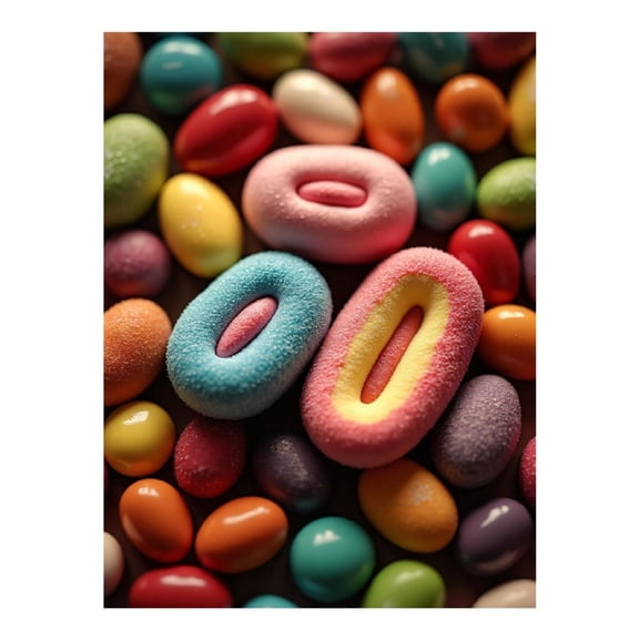 Diamond Art Kit for Adults, Colorful Candy Print No.7 Diamond Painting for Adults Beginners, 5D DIY Diamond Art Painting Kits, Colorful Diamond Painting Craft for Home Decor 12x16