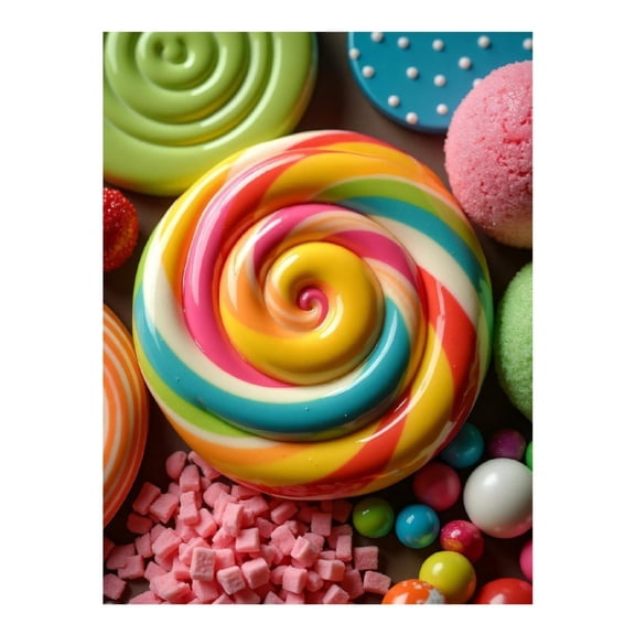 Diamond Art Kit for Adults, Colorful Candy Print No.8 Diamond Painting for Adults Beginners, 5D DIY Diamond Art Painting Kits, Colorful Diamond Painting Craft for Home Decor 12x16