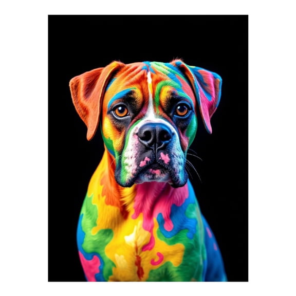 Diamond Art Kit for Adults, Colorful Canine Portrait Art Diamond Painting for Adults Beginners, DIY Diamond Art Painting Kits, 5D Diamond Painting Crafts for Home Decor 12x16 Frameless