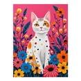 thumbnail image 1 of Diamond Art Kit for Adults, Colorful Cat In Floral Garden Diamond Painting for Adults Beginners, DIY Diamond Art Painting Kits, 5D Diamond Painting Crafts for Home Decor 12x16 Frameless, 1 of 7