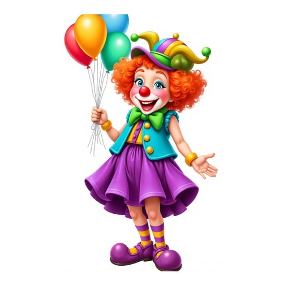 Diamond Art Kit for Adults, Colorful Clown Holding Balloons Diamond Painting for Adults Beginners, 5D DIY Diamond Art Painting Kits, Colorful Diamond Painting Craft for Home Decor 12x16