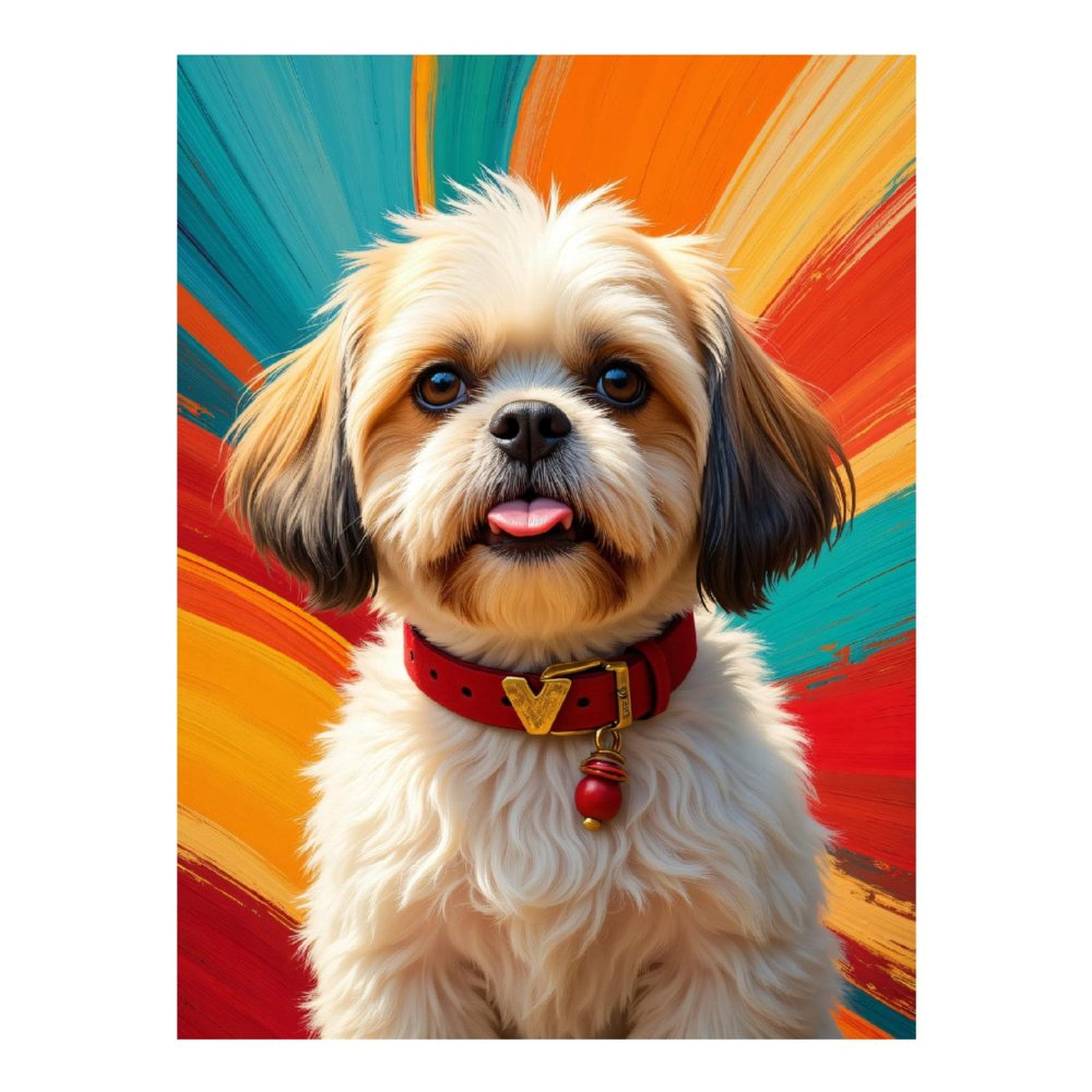 Diamond Art Kit for Adults, Colorful Dog Portrait Art Canvas Diamond Painting for Adults Beginners, 5D DIY Diamond Art Painting Kits, Colorful Diamond Painting Craft for Home Decor 12x16