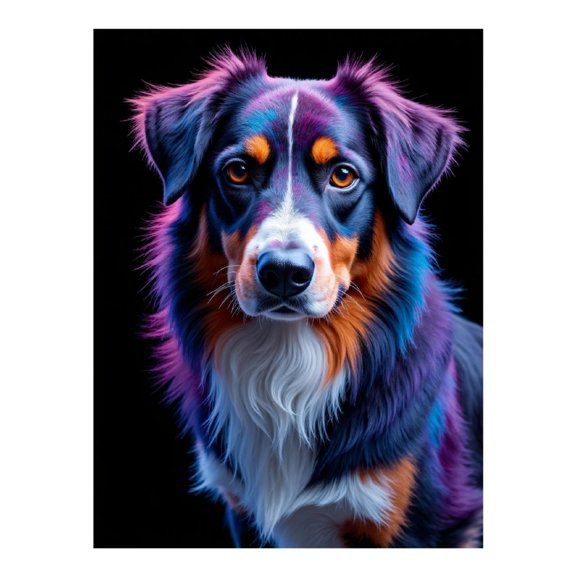 Diamond Art Kit for Adults, Colorful Dog Portrait Art Diamond Painting for Adults Beginners, DIY Diamond Art Painting Kits, 5D Diamond Painting Crafts for Home Decor 12x16 Frameless