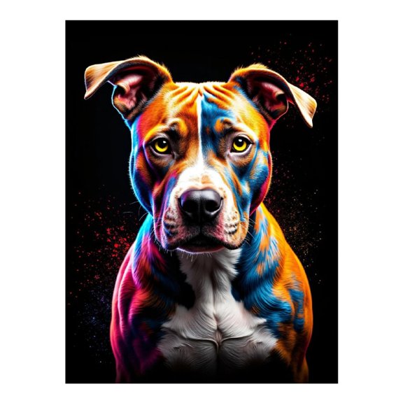 Diamond Art Kit for Adults, Colorful Dog Portrait Art Diamond Painting for Adults Beginners, DIY Diamond Art Painting Kits, 5D Diamond Painting Crafts for Home Decor 12x16 Frameless