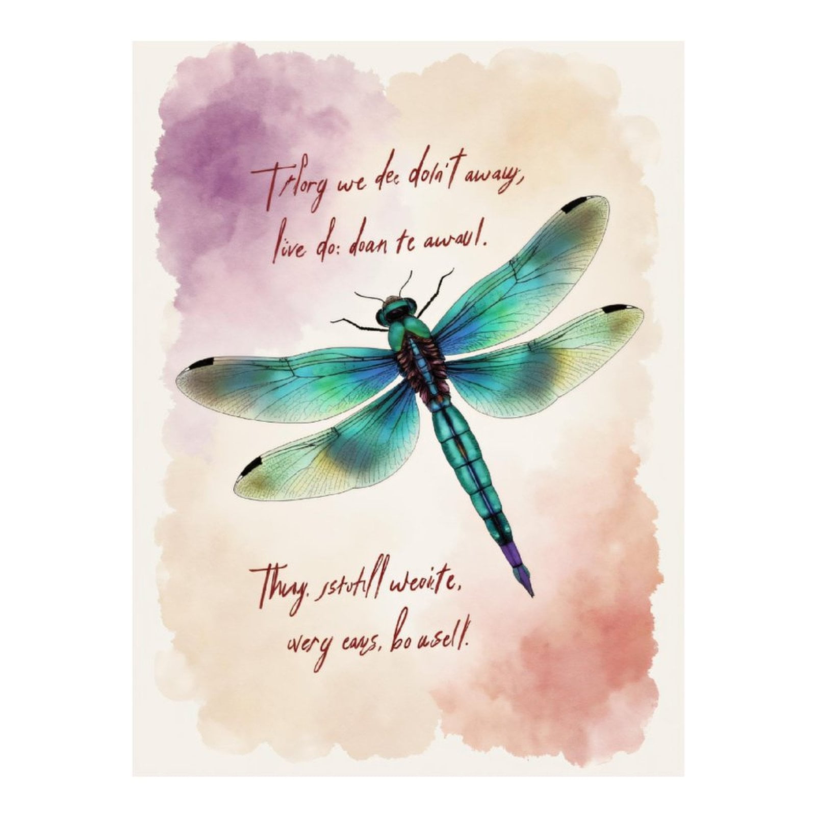 Diamond Art Kit for Adults, Colorful Dragonfly Inspirational Art Diamond Painting for Adults Beginners, DIY Diamond Art Painting Kits, 5D Diamond Painting Crafts for Home Decor 12x16 Frameless