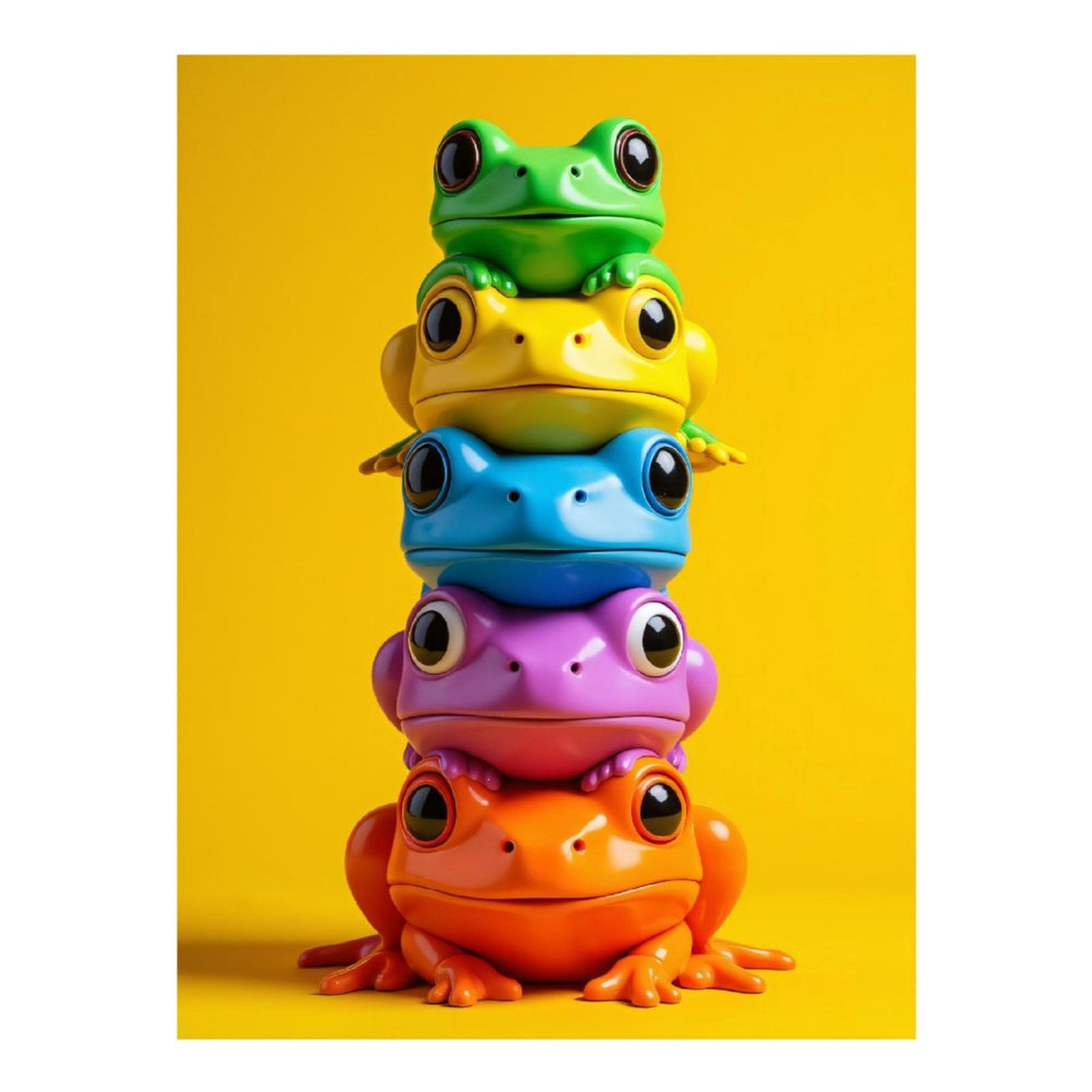 Diamond Art Kit for Adults, Colorful Frog Toy Stack Bright Diamond Painting for Adults Beginners, 5D DIY Diamond Art Painting Kits, Colorful Diamond Painting Craft for Home Decor 12x16