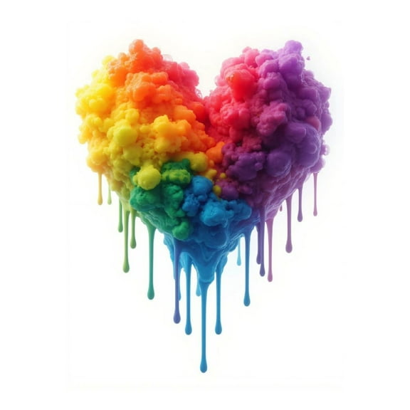 Diamond Art Kit for Adults, Colorful Heart Dripping Paint Diamond Painting for Adults Beginners, 5D DIY Diamond Art Painting Kits, Colorful Diamond Painting Craft for Home Decor 12x16