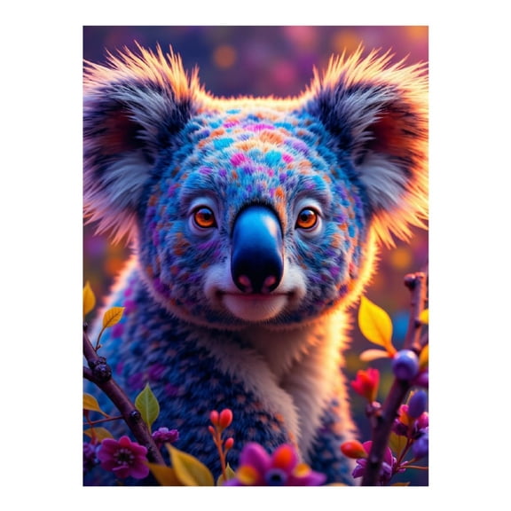 Diamond Art Kit for Adults, Colorful Koala In Vibrant Nature Diamond Painting for Adults Beginners, 5D DIY Diamond Art Painting Kits, Colorful Diamond Painting Craft for Home Decor 12x16
